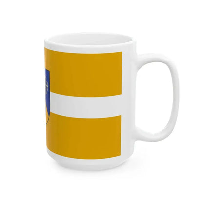 Smiltenes novada karogs (Latvia) White Coffee Mug - Go Mug Yourself