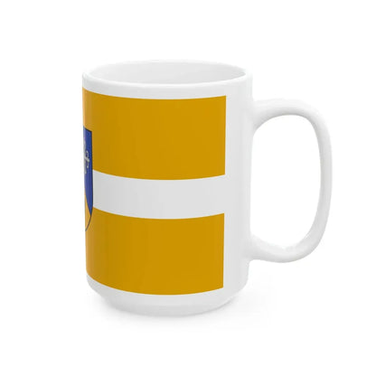 Smiltenes novada karogs (Latvia) White Coffee Mug - Go Mug Yourself