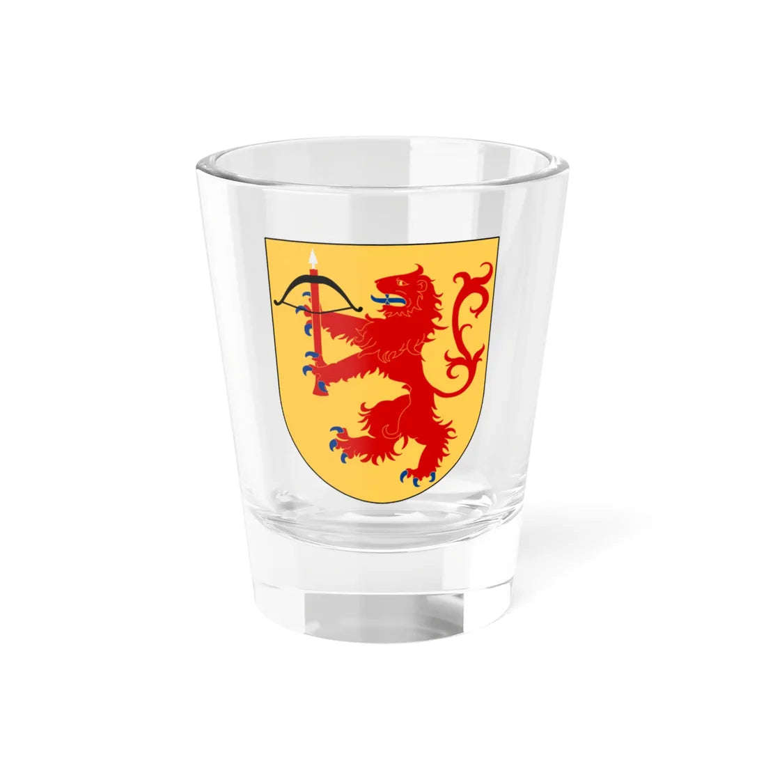 Småland vapen (Sweden) (Coat of Arms) Shot Glass 1.5oz 1.5oz - Go Mug Yourself