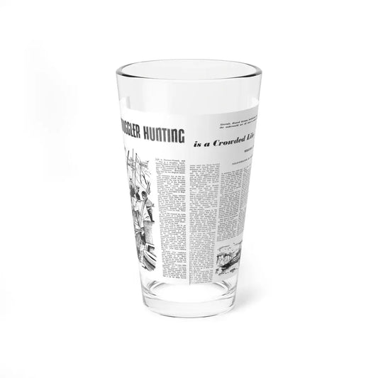 Smuggler Hunting is a Crowded Lifes, Man Junior, Fabruary 1950 (Magazine Illustration) Pint Glass 16oz 16oz - Go Mug Yourself