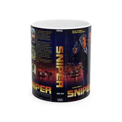 SNIPER (VHS COVER) - White Coffee Mug 11oz - Go Mug Yourself