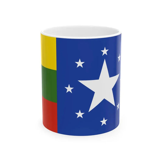 SNLD Proposed flag of Myanmar color shades variant (Myanmar) White Coffee Mug 11oz - Go Mug Yourself