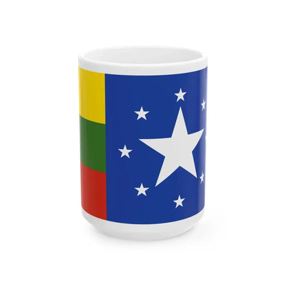 SNLD Proposed flag of Myanmar color shades variant (Myanmar) White Coffee Mug 15oz - Go Mug Yourself