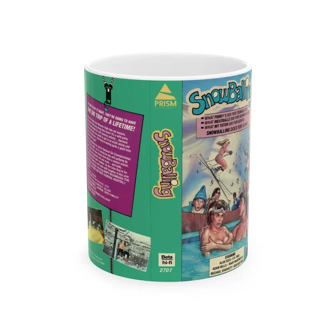 SNOW BALLING (VHS COVER) - White Coffee Mug 11oz - Go Mug Yourself