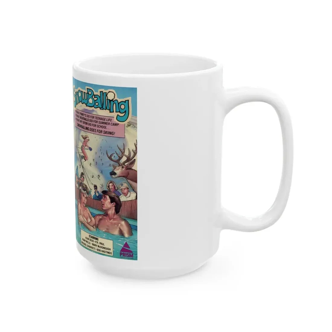 SNOW BALLING (VHS COVER) - White Coffee Mug - Go Mug Yourself