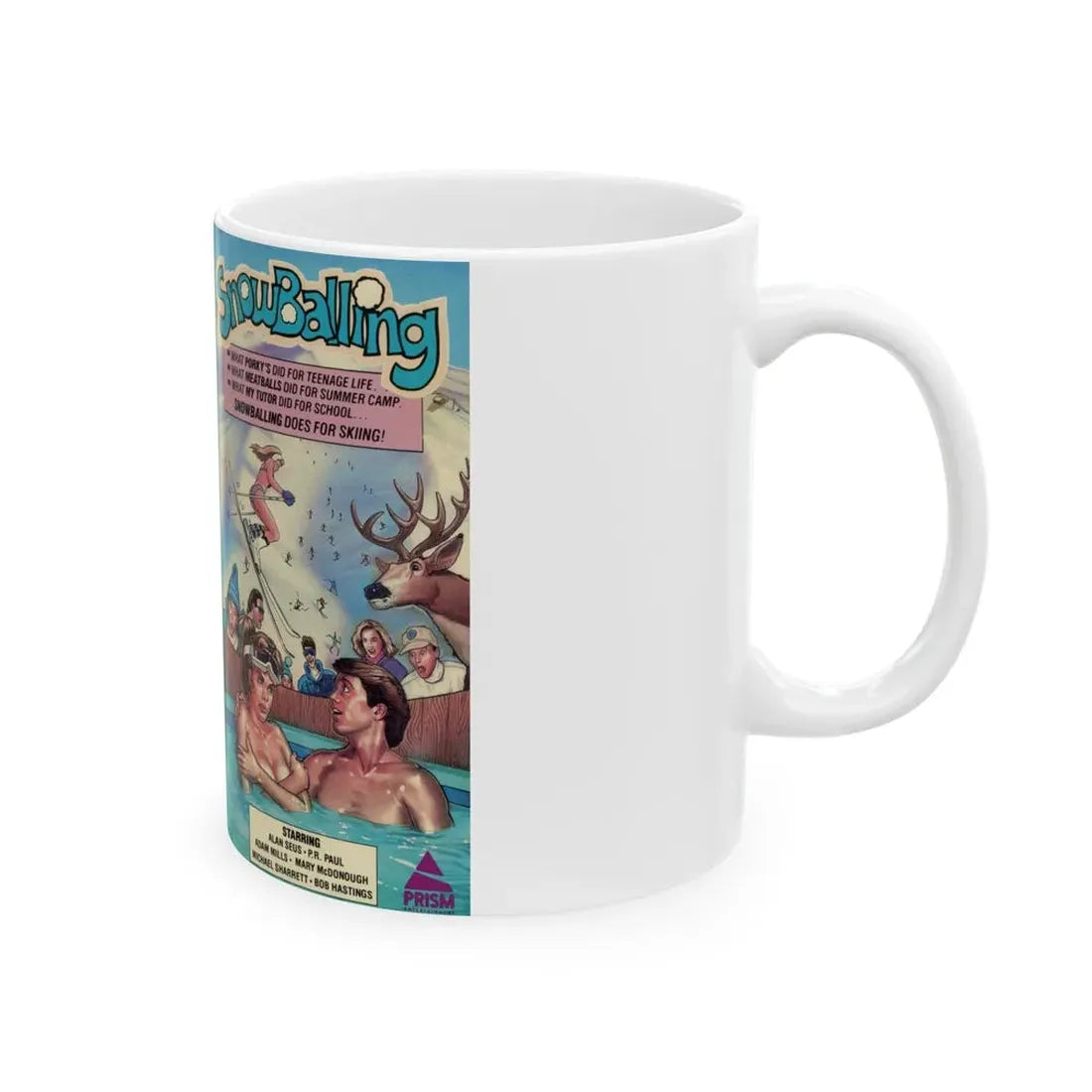 SNOW BALLING (VHS COVER) - White Coffee Mug - Go Mug Yourself
