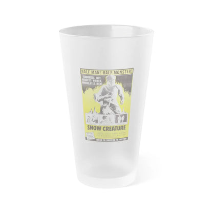 SNOW CREATURE 1954 Movie Poster - Frosted Pint Glass 16oz-16oz-Frosted-Go Mug Yourself