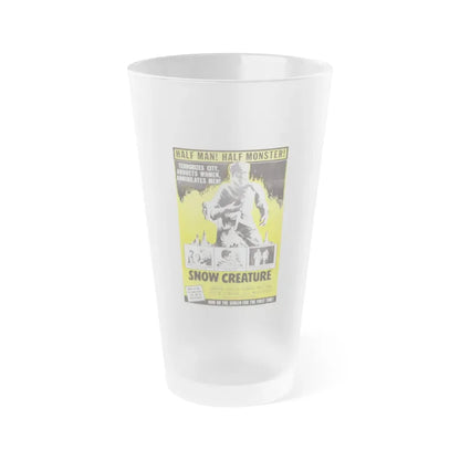 SNOW CREATURE 1954 Movie Poster - Frosted Pint Glass 16oz 16oz Frosted - Go Mug Yourself