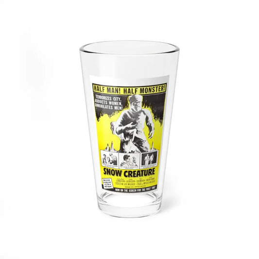 SNOW CREATURE 1954 Movie Poster - Pint Glass 16oz 16oz - Go Mug Yourself