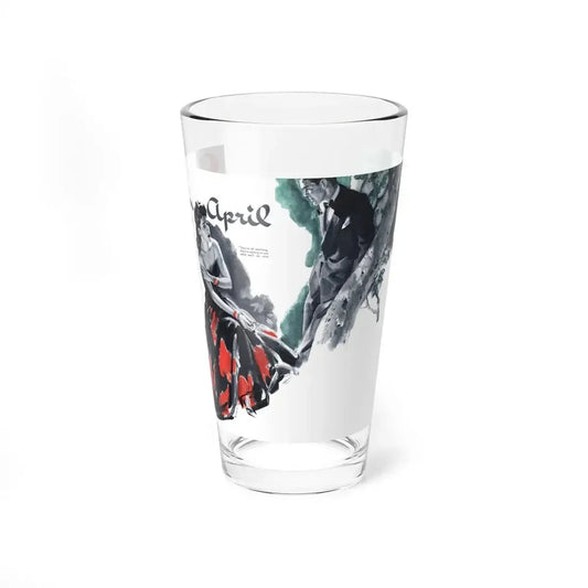 Snow in April, Woman's Home Companion, April 1940 (Magazine Illustration) Pint Glass 16oz 16oz - Go Mug Yourself
