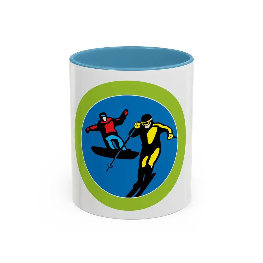 Snow Sports (Boy Scout Merit Badge) Accent Coffee Mug 11oz Light Blue - Go Mug Yourself