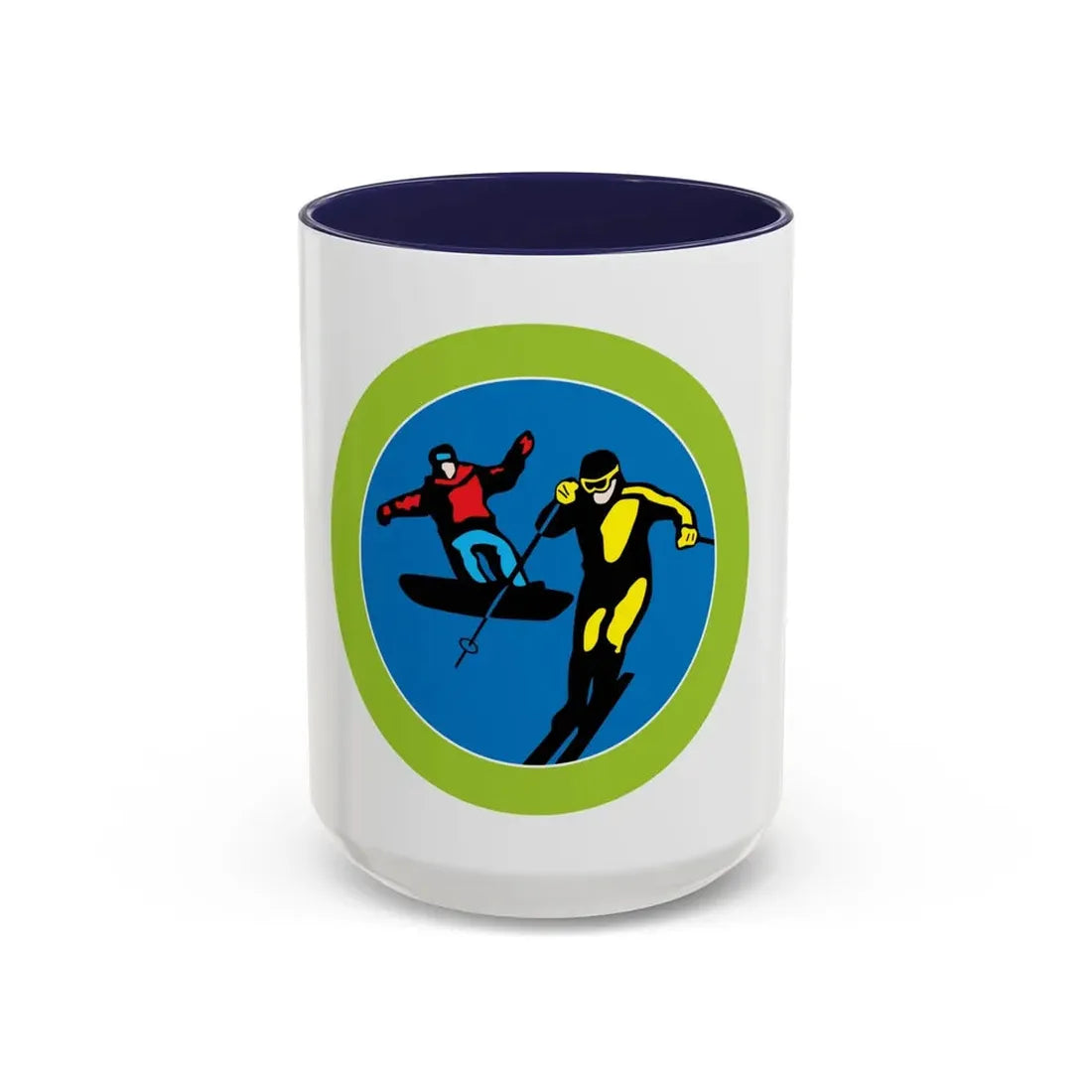 Snow Sports (Boy Scout Merit Badge) Accent Coffee Mug 15oz Navy - Go Mug Yourself
