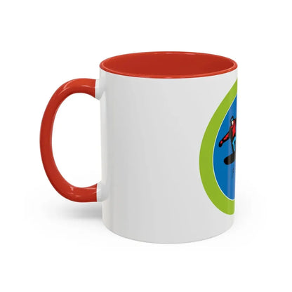 Snow Sports (Boy Scout Merit Badge) Accent Coffee Mug - Go Mug Yourself