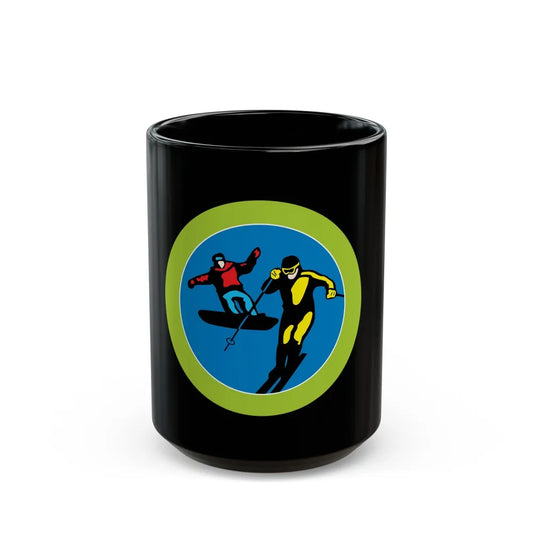 Snow Sports (Boy Scout Merit Badge) Black Coffee Mug-15oz-Go Mug Yourself