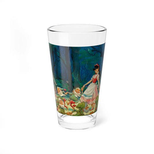 Snow White and the Seven Dwarfs, RCA vinyl album cover, 1950s (Magazine Illustration) Pint Glass 16oz 16oz - Go Mug Yourself
