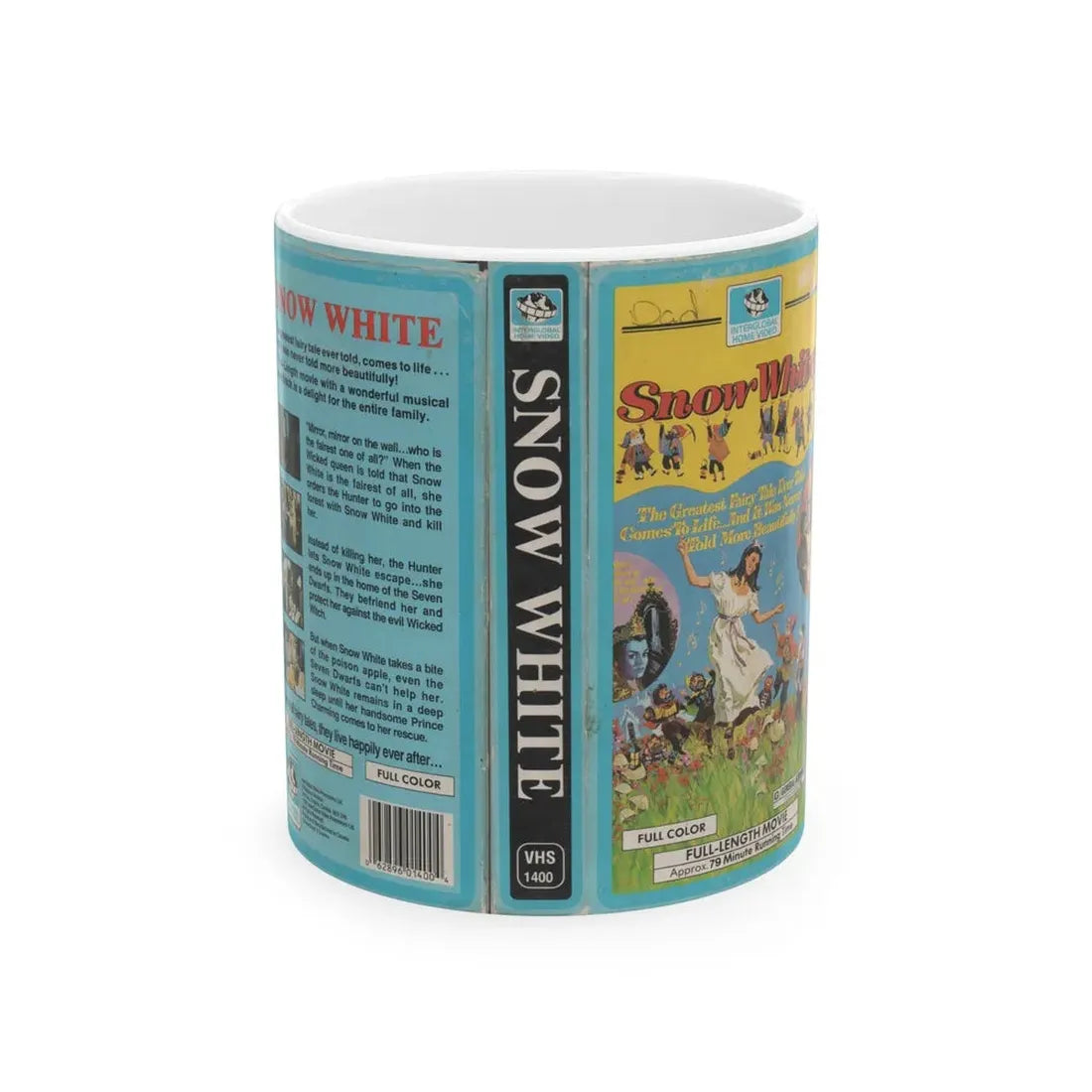 SNOW WHITE INTERGLOBAL HOME VIDEO (VHS COVER) - White Coffee Mug 11oz - Go Mug Yourself