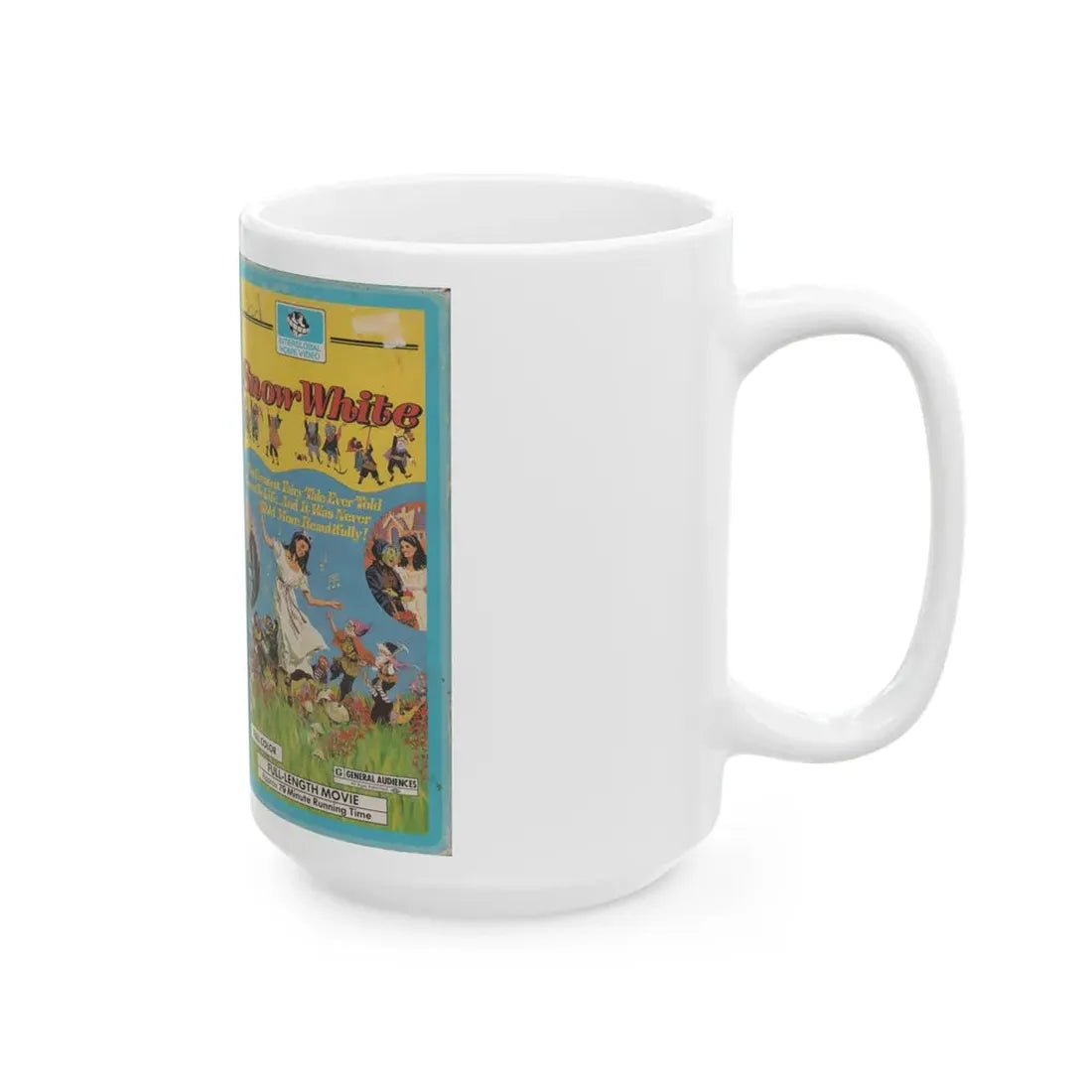 SNOW WHITE INTERGLOBAL HOME VIDEO (VHS COVER) - White Coffee Mug - Go Mug Yourself