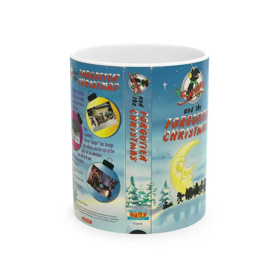 SNOWBIRD AND THE FORGOTTEN CHRISTMAS (VHS COVER) - White Coffee Mug 11oz - Go Mug Yourself