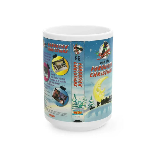 SNOWBIRD AND THE FORGOTTEN CHRISTMAS (VHS COVER) - White Coffee Mug 15oz - Go Mug Yourself