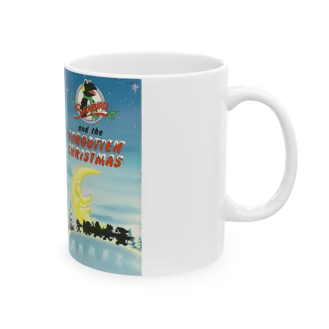 SNOWBIRD AND THE FORGOTTEN CHRISTMAS (VHS COVER) - White Coffee Mug - Go Mug Yourself
