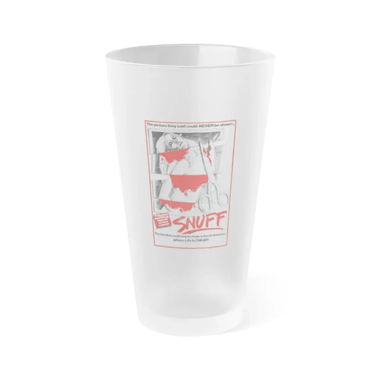 SNUFF 1976 Movie Poster - Frosted Pint Glass 16oz 16oz Frosted - Go Mug Yourself