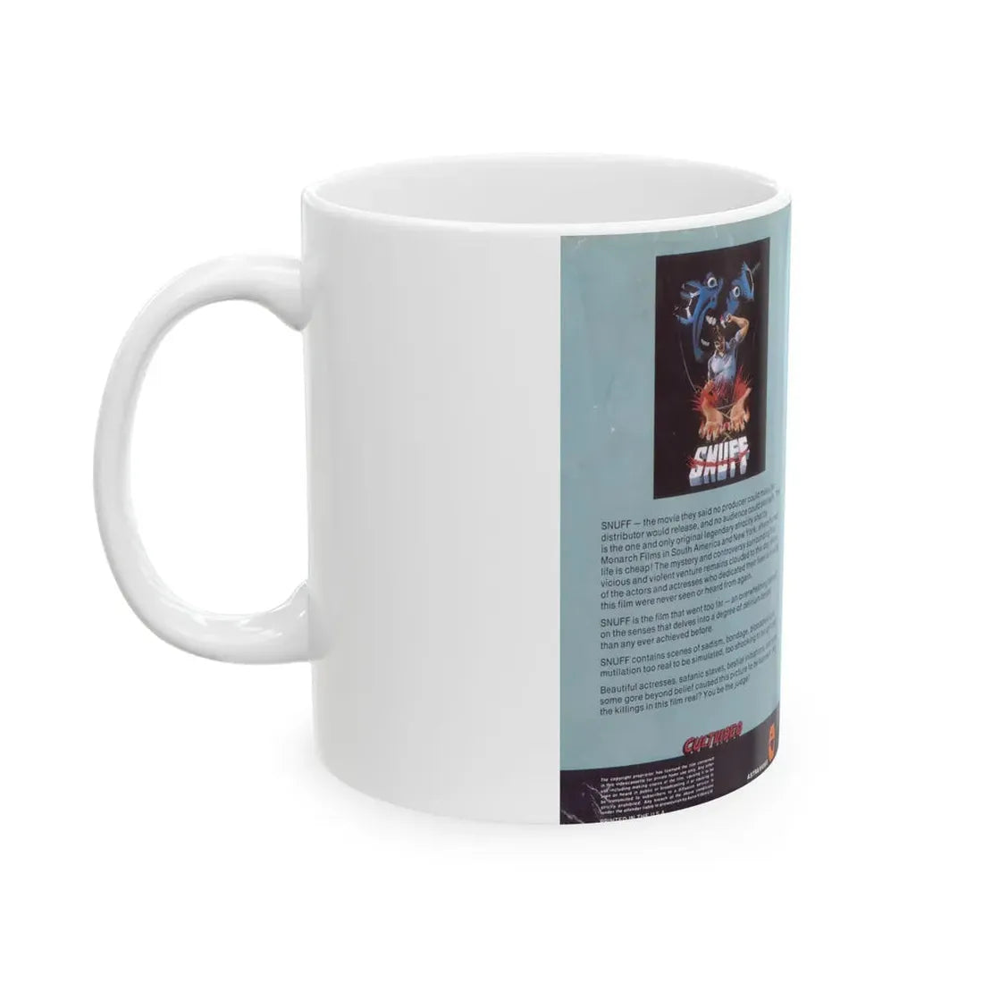 SNUFF ASTRA VIDEO (VHS COVER) - White Coffee Mug - Go Mug Yourself