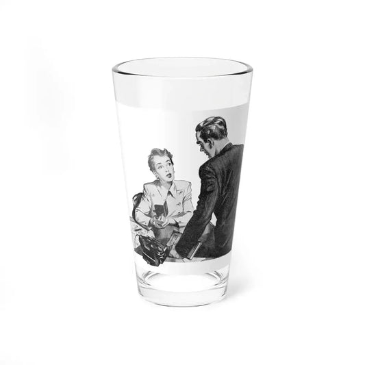 So Close To His Heart by Frances Cowen, Home Notes magazine, 1950 (Magazine Illustration) Pint Glass 16oz 16oz - Go Mug Yourself