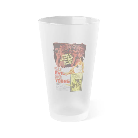 SO EVIL, SO YOUNG 1961 Movie Poster - Frosted Pint Glass 16oz-16oz-Frosted-Go Mug Yourself