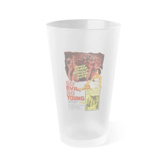 SO EVIL, SO YOUNG 1961 Movie Poster - Frosted Pint Glass 16oz 16oz Frosted - Go Mug Yourself