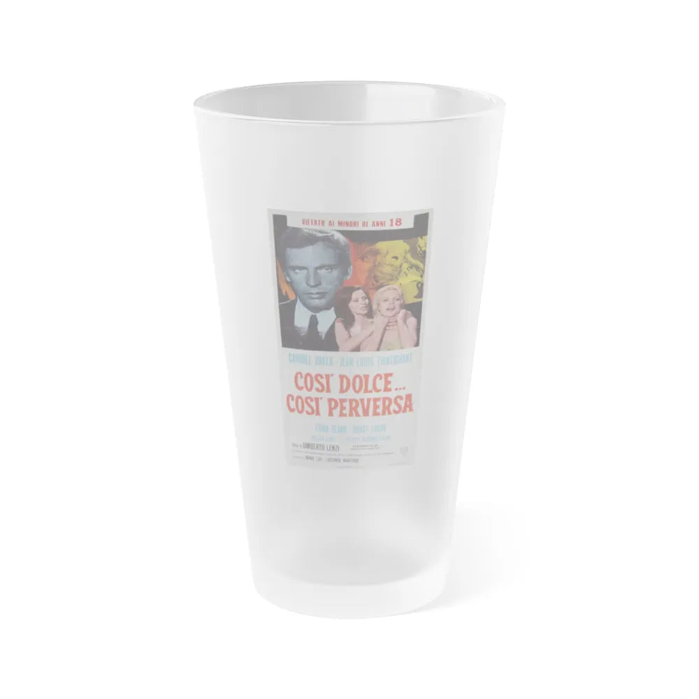 SO SWEET SO PERVERSE 1969 Movie Poster - Frosted Pint Glass 16oz-16oz-Frosted-Go Mug Yourself