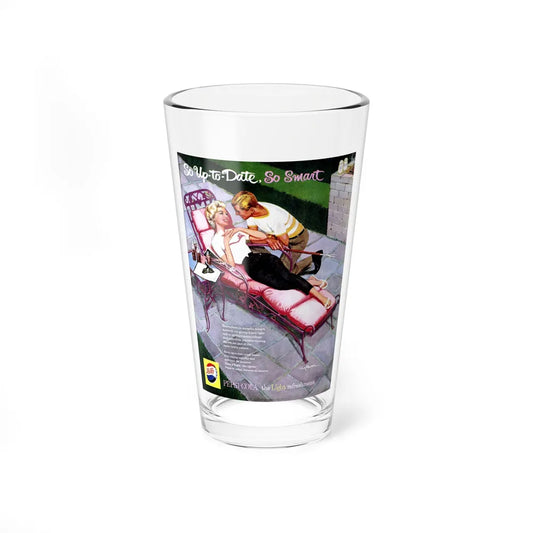 So Up-to-Date, So Smart, Pepsi Cola ad (1959) (Magazine Illustration) Pint Glass 16oz 16oz - Go Mug Yourself