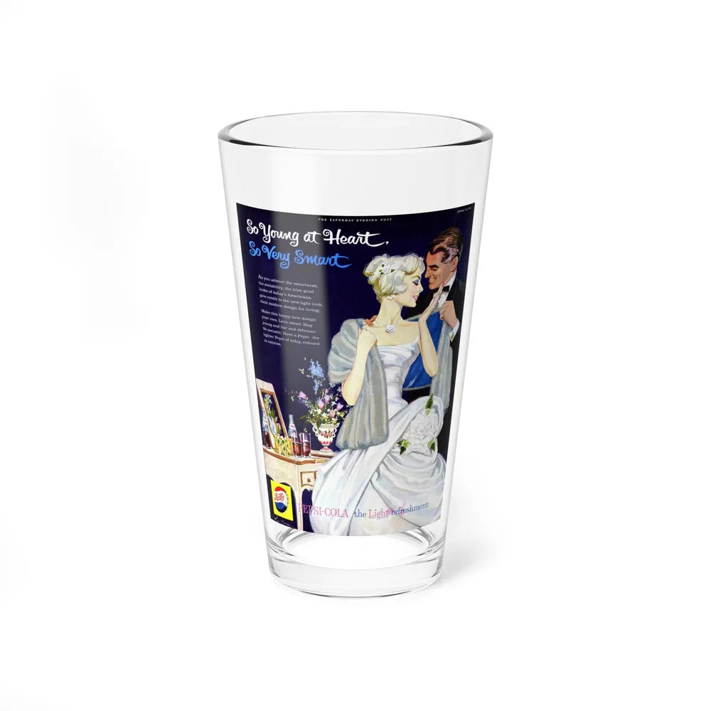 So Young at Heart, So Very Smart, Pepsi Cola ad (1960) (Magazine Illustration) Pint Glass 16oz 16oz - Go Mug Yourself