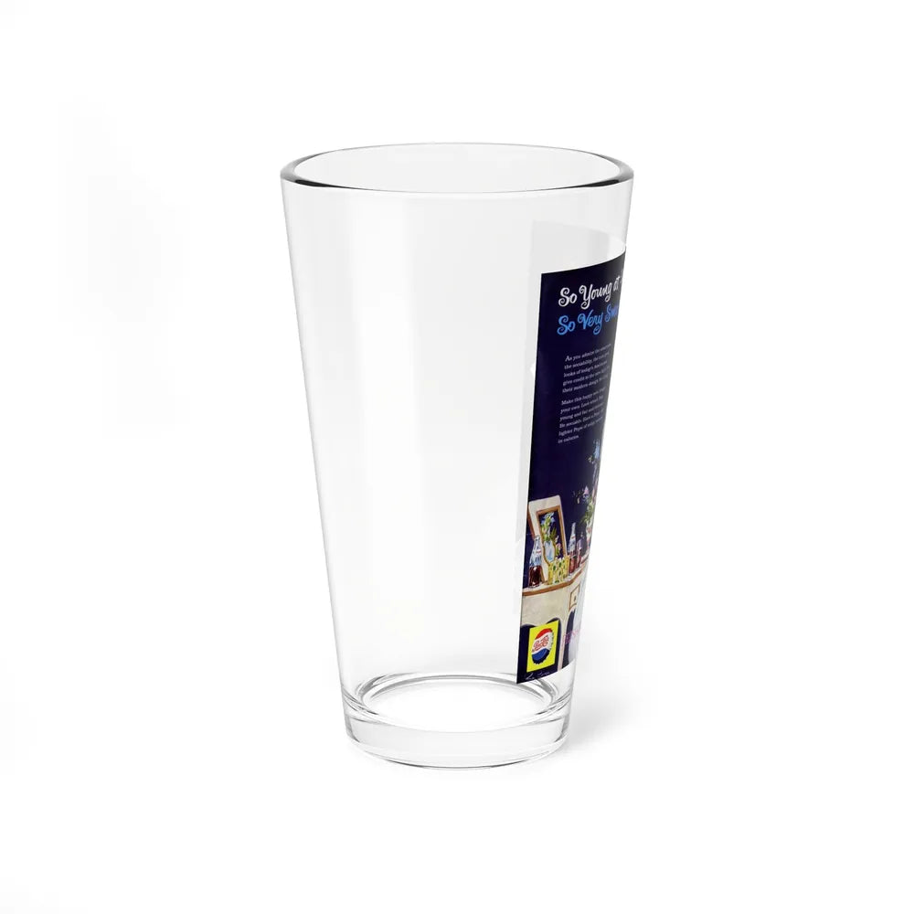 So Young at Heart, So Very Smart, Pepsi Cola ad (1960) (Magazine Illustration) Pint Glass 16oz - Go Mug Yourself
