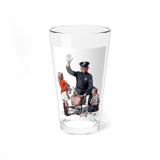 Soapbox Wreck, The Saturday Evening Post cover, February 2, 1924. (Magazine Illustration) Pint Glass 16oz 16oz - Go Mug Yourself