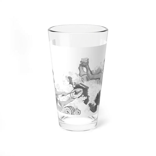 Soapy, Happy People, Act II Come on in, the water's fine, 1942 (Magazine Illustration) Pint Glass 16oz 16oz - Go Mug Yourself