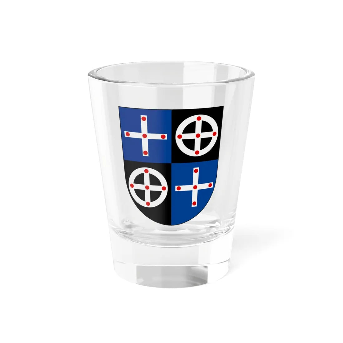 Societas Sanctæ Birgittæ vapen (Sweden) (Coat of Arms) Shot Glass 1.5oz 1.5oz - Go Mug Yourself