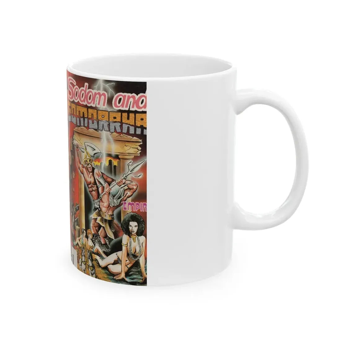 SODOM AND GOMORRHA (VHS COVER) - White Coffee Mug - Go Mug Yourself