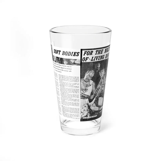 Soft Bodies For The Nazi's Hall of the Living Dead, Man's Story, September 1963 (Magazine Illustration) Pint Glass 16oz 16oz - Go Mug Yourself