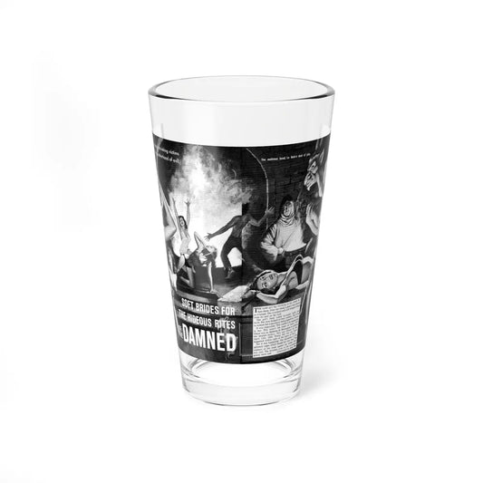 Soft Brides for the Hideous Rites of the Damned, 1963 (Magazine Illustration) Pint Glass 16oz 16oz - Go Mug Yourself