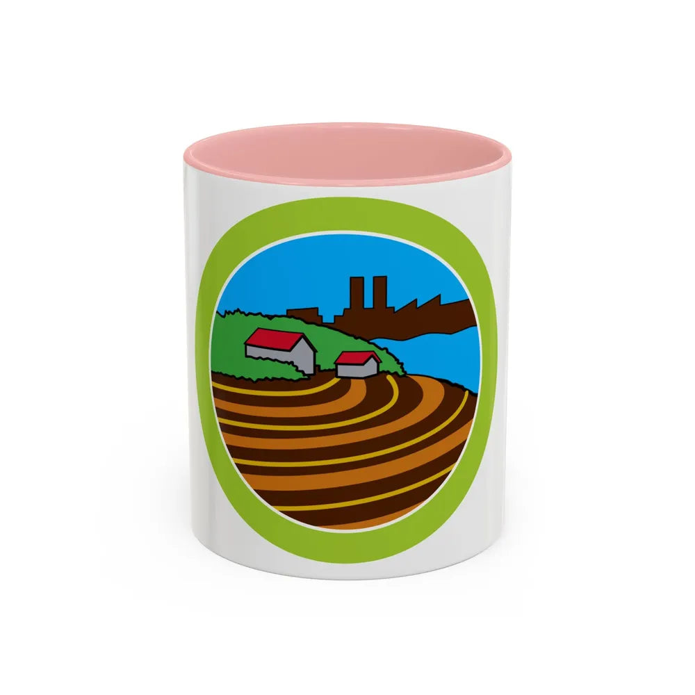 Soil Water Conservation (Boy Scout Merit Badge) Accent Coffee Mug 11oz Pink - Go Mug Yourself