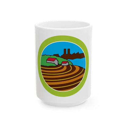 Soil Water Conservation (Boy Scout Merit Badge) White Coffee Mug 15oz - Go Mug Yourself