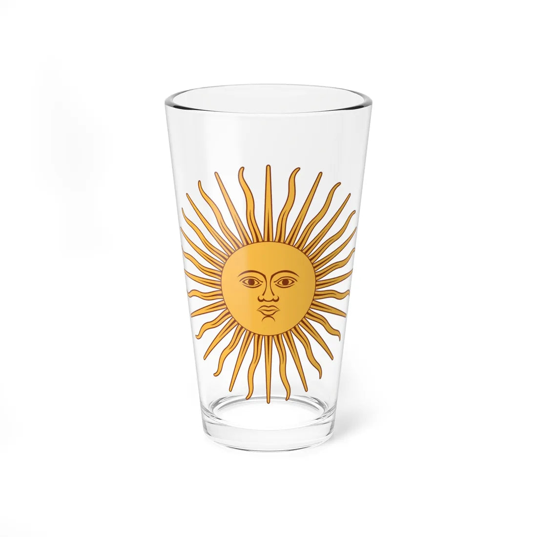 Sol de Mayo-Bandera de Argentina (Argentina) (Coat of Arms) Pint Glass 16oz 16oz - Go Mug Yourself