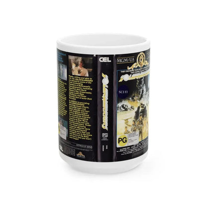 SOLARWARRIORS SCIFI (VHS COVER) - White Coffee Mug 15oz - Go Mug Yourself