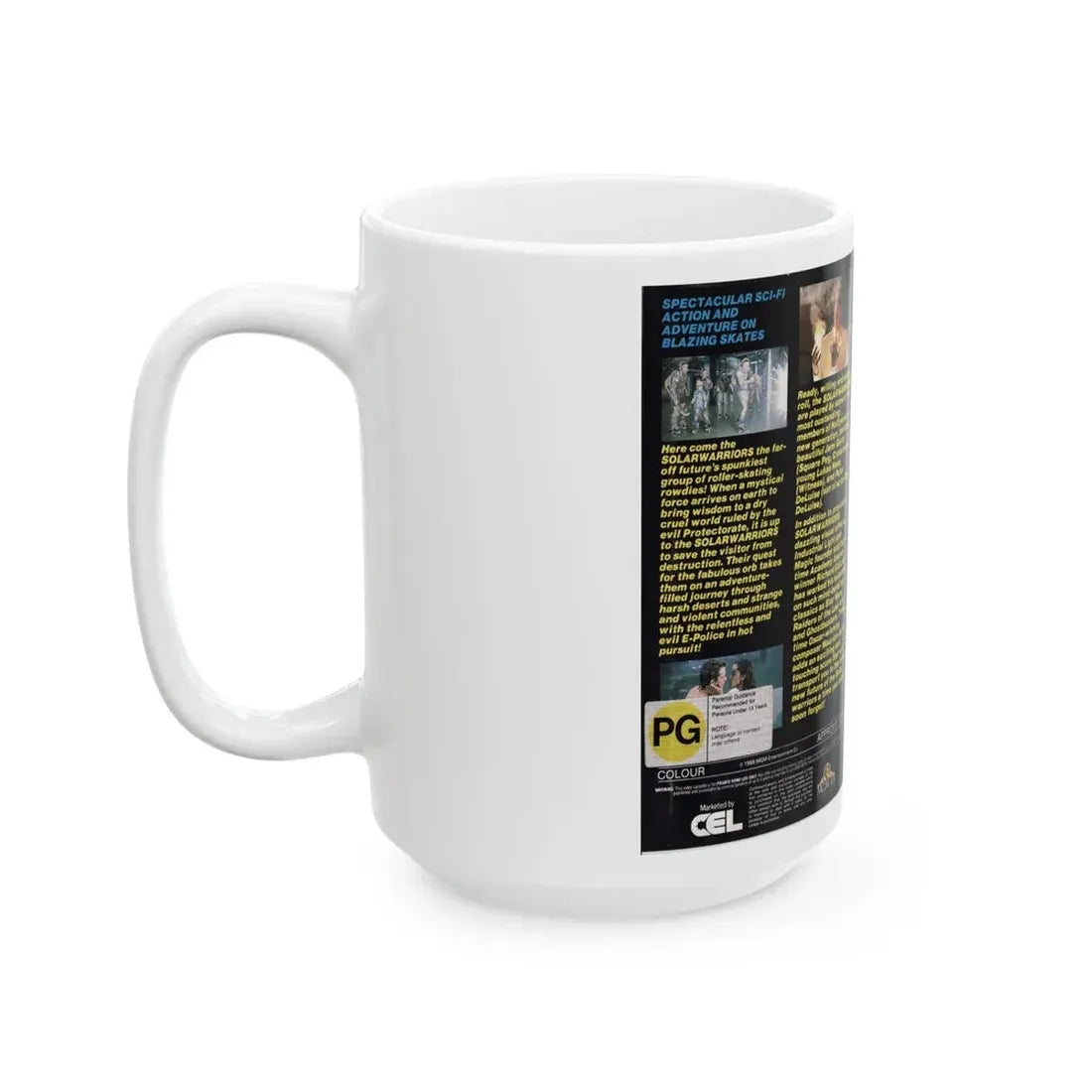 SOLARWARRIORS SCIFI (VHS COVER) - White Coffee Mug - Go Mug Yourself