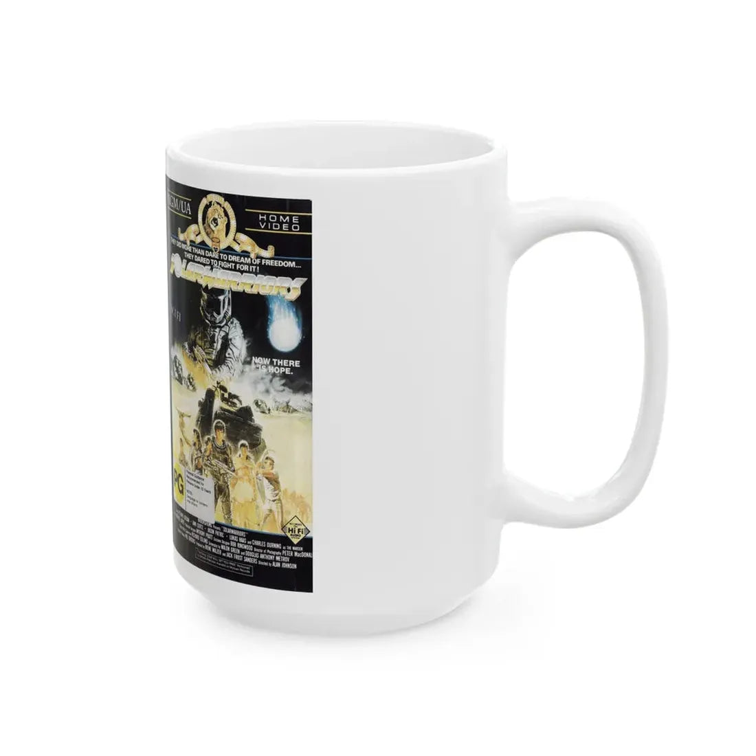 SOLARWARRIORS SCIFI (VHS COVER) - White Coffee Mug - Go Mug Yourself