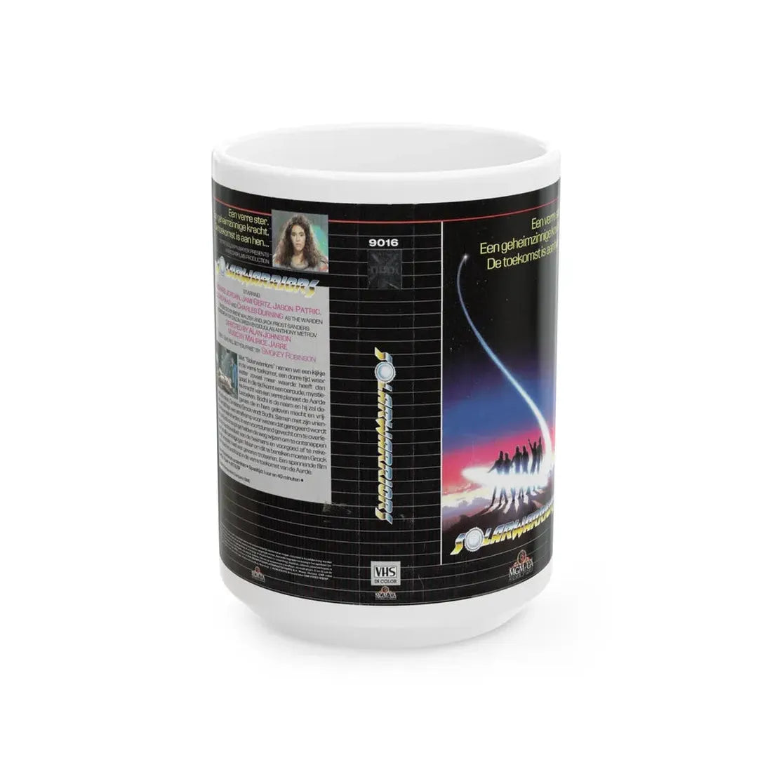 SOLARWARRIORS (VHS COVER) - White Coffee Mug 15oz - Go Mug Yourself