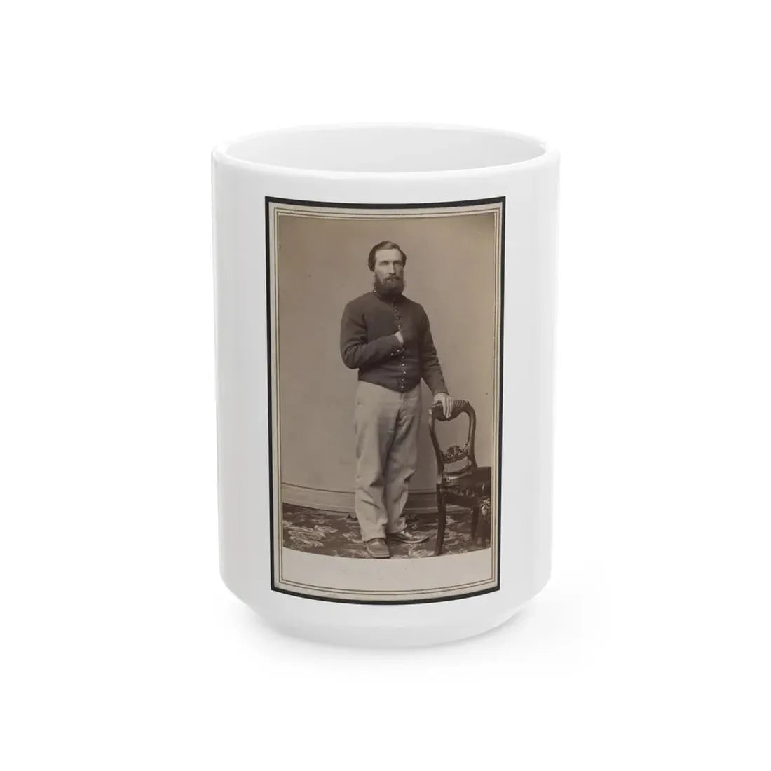 Soldier Identified As Osborne In Union Uniform (U.S. Civil War) White Coffee Mug 15oz - Go Mug Yourself