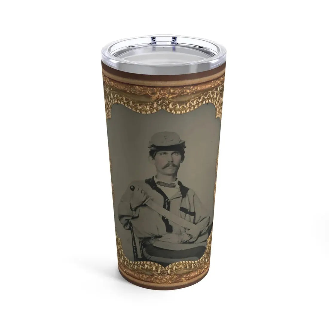 Soldier In Confederate Uniform (U.S. Civil War) Tumbler 20oz 20oz - Go Mug Yourself