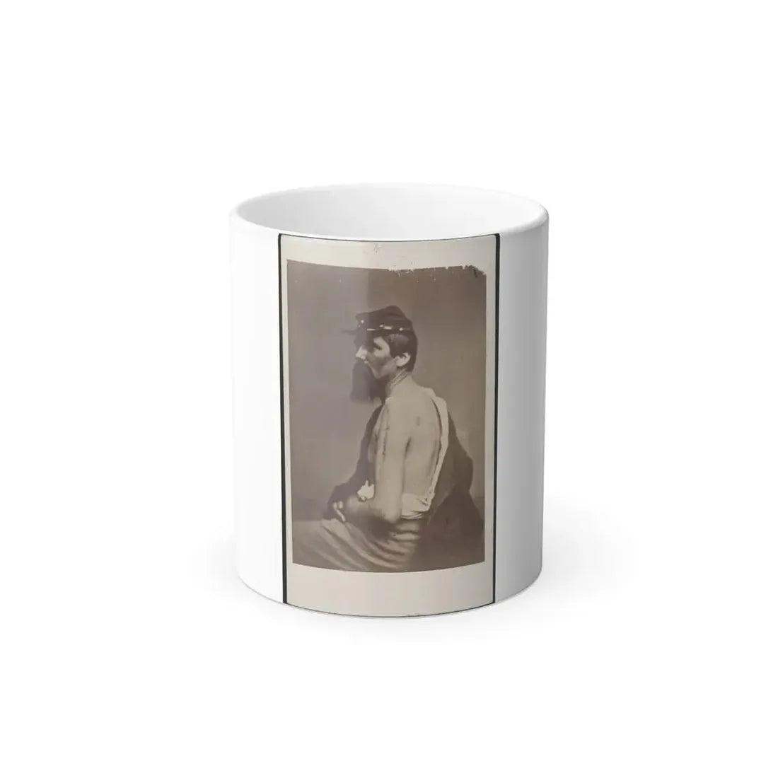 Soldier Named Ewing in Kepi Displaying a Wound to His Arm (U.S. Civil War) Color Changing Coffee Mug 11oz - Go Mug Yourself