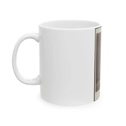 Soldier Named Ewing In Kepi Displaying A Wound To His Arm (U.S. Civil War) White Coffee Mug - Go Mug Yourself